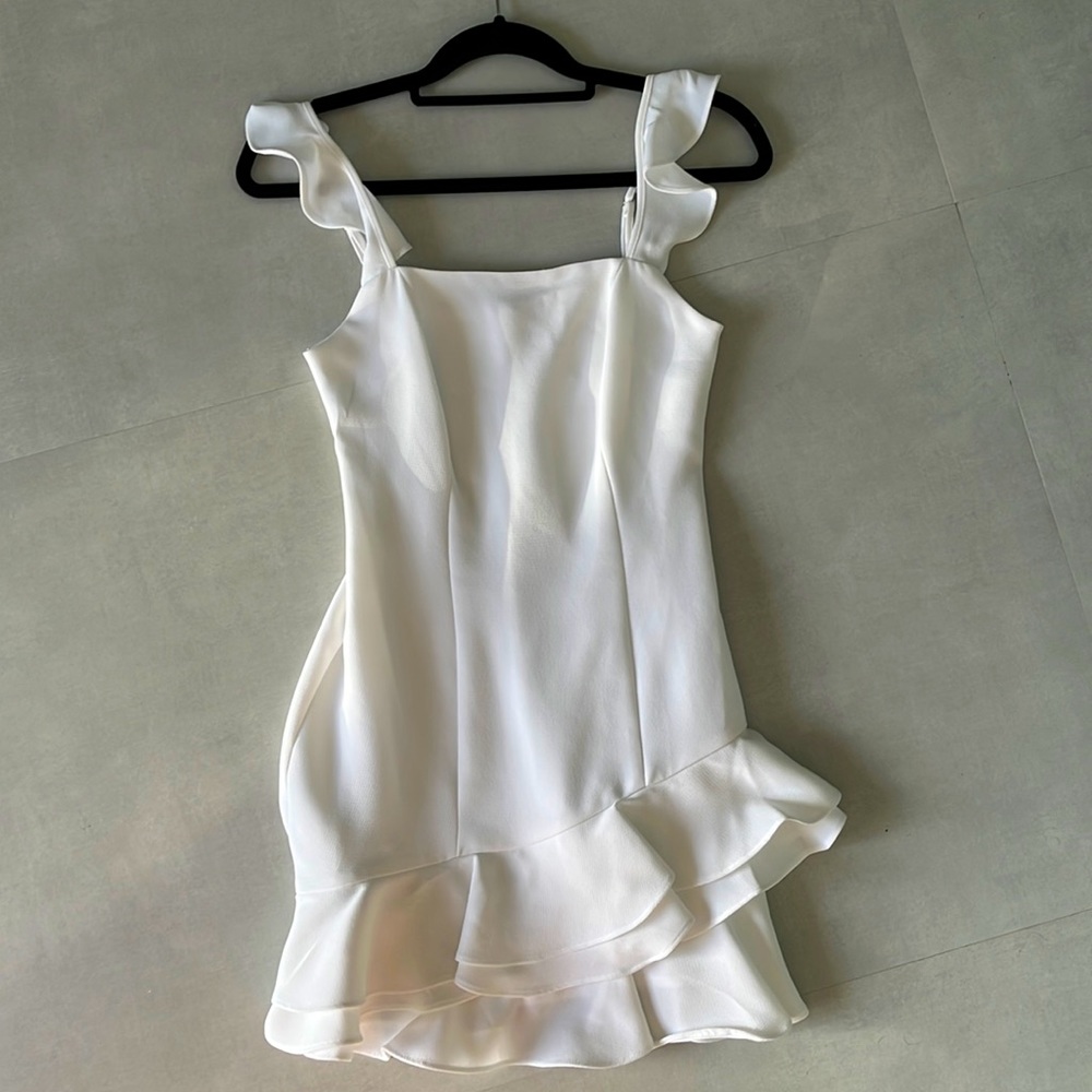 White Ruffle Dress